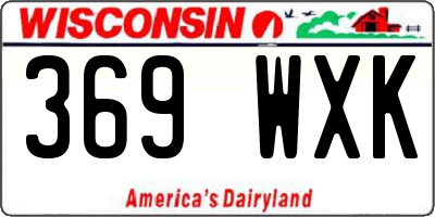WI license plate 369WXK