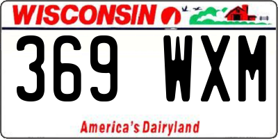 WI license plate 369WXM