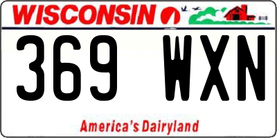 WI license plate 369WXN