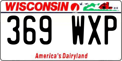 WI license plate 369WXP
