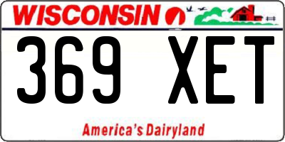 WI license plate 369XET