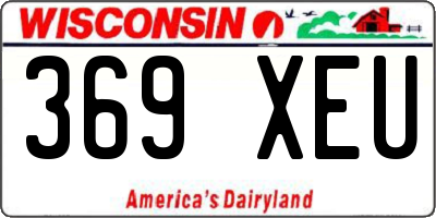 WI license plate 369XEU