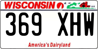 WI license plate 369XHW