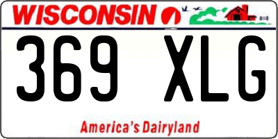 WI license plate 369XLG