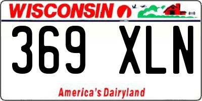 WI license plate 369XLN