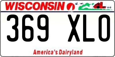 WI license plate 369XLO