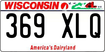 WI license plate 369XLQ