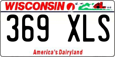 WI license plate 369XLS