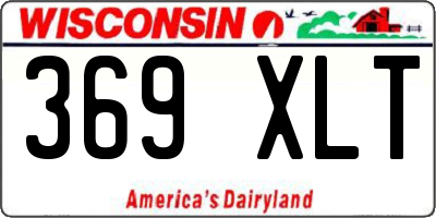 WI license plate 369XLT