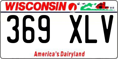 WI license plate 369XLV