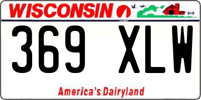 WI license plate 369XLW
