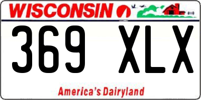 WI license plate 369XLX