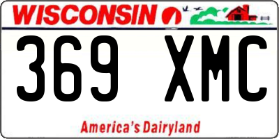 WI license plate 369XMC