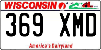 WI license plate 369XMD