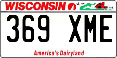 WI license plate 369XME
