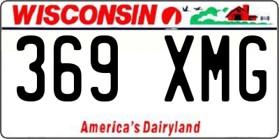 WI license plate 369XMG