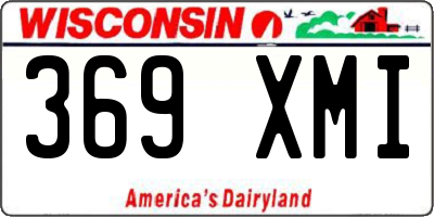 WI license plate 369XMI