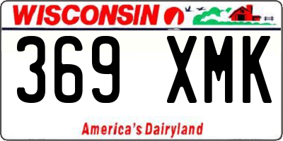 WI license plate 369XMK