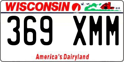 WI license plate 369XMM