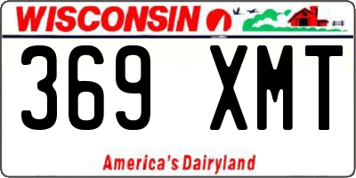 WI license plate 369XMT