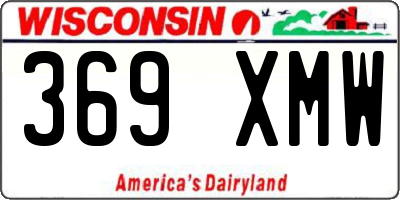 WI license plate 369XMW