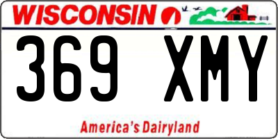WI license plate 369XMY