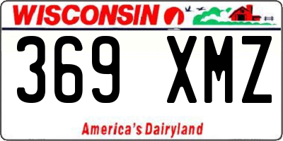 WI license plate 369XMZ