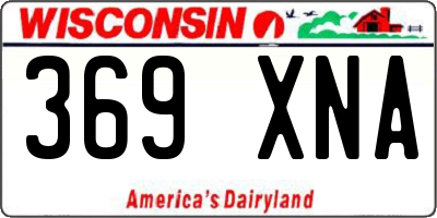 WI license plate 369XNA