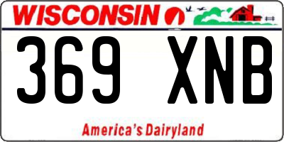 WI license plate 369XNB