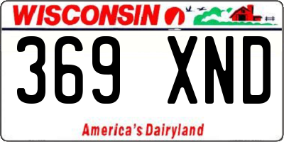 WI license plate 369XND