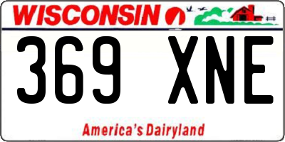 WI license plate 369XNE