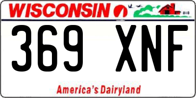 WI license plate 369XNF