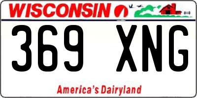 WI license plate 369XNG