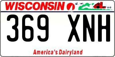 WI license plate 369XNH