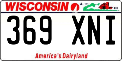 WI license plate 369XNI