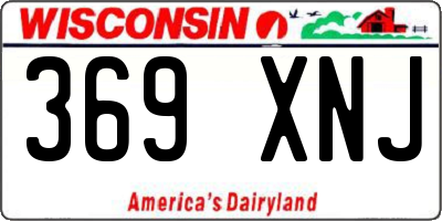 WI license plate 369XNJ