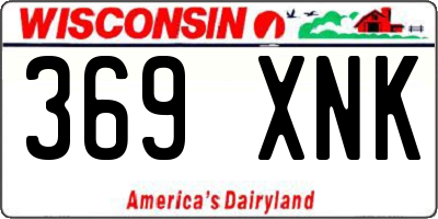 WI license plate 369XNK