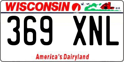 WI license plate 369XNL
