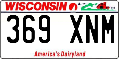 WI license plate 369XNM