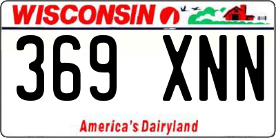 WI license plate 369XNN