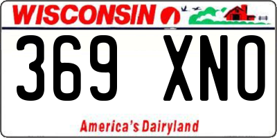 WI license plate 369XNO