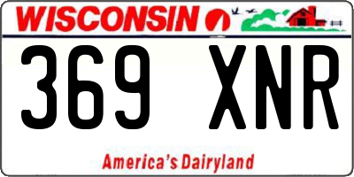 WI license plate 369XNR