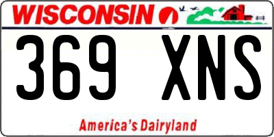 WI license plate 369XNS