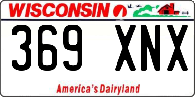 WI license plate 369XNX