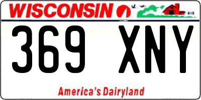WI license plate 369XNY