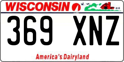WI license plate 369XNZ