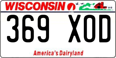 WI license plate 369XOD