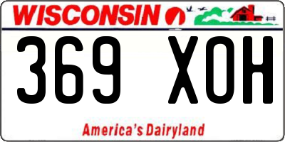 WI license plate 369XOH