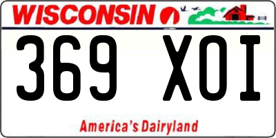 WI license plate 369XOI