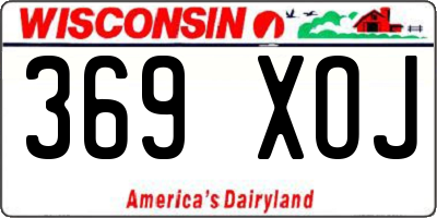 WI license plate 369XOJ